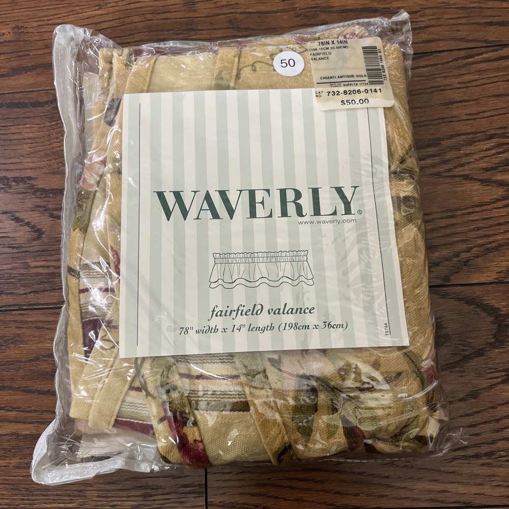 Waverly CHIANTI ANTIQUE GOLD Fairfield Valance 78" W by 14" L Used In Packaging